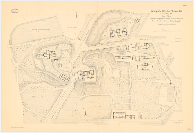 Schwarze und weiße Karte von München, Deutschland, auf Papier gedruckt mit zusätzlichem Text, zeigt zahlreiche Gebäude und Stadtplan.