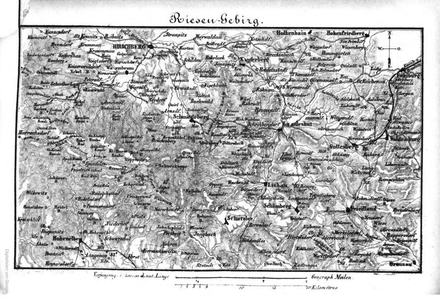 Alte Schwarz-Weiß-Karte von Biesen-Seburg, Deutschland, mit detailliertem Text und Übersichtsbereich.