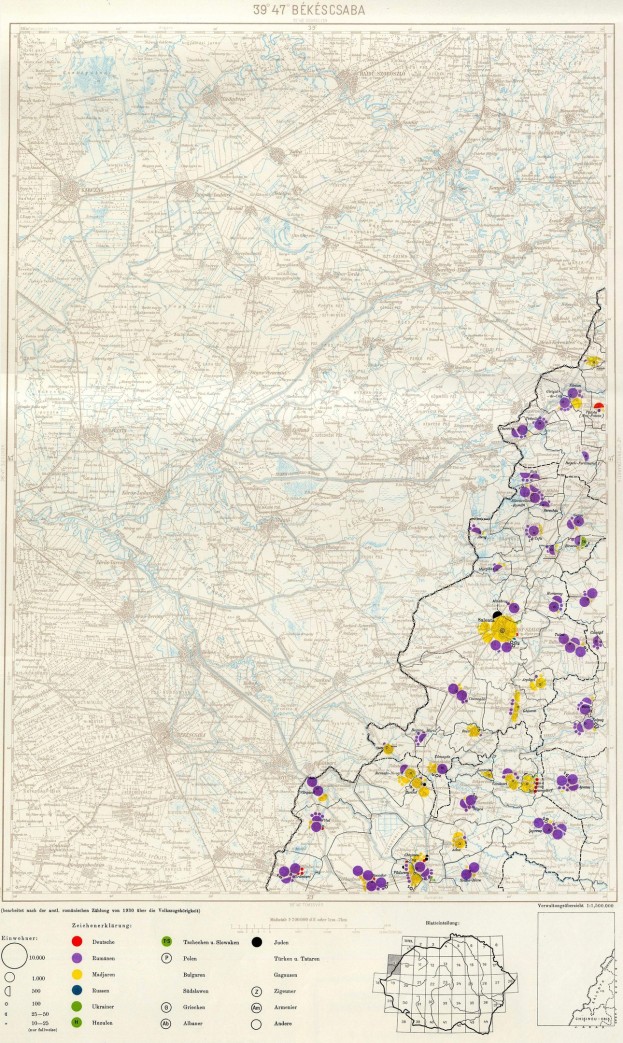 Ein Plakat mit einer Deutschlandkarte, auf der farbige Punkte die Bevölkerungsverteilung darstellen, begleitet von Text und Zahlen am unteren Rand, die die Einwohnerzahl der Städte angeben.